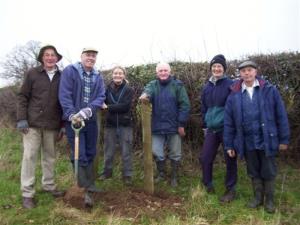 Thanks to the willing volunteers pictured the village footpaths have been improved and made more accessible