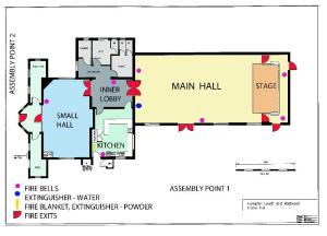 A plan of the Village Hall 