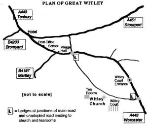 Village plan of Great Witley
