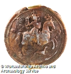 A Seal attached to a Deed in the Vernon family collection.