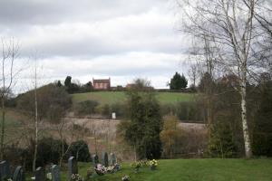 View of the former Rectory to the north on the hill