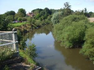 The boundary between the parishes