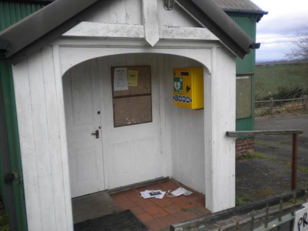 Pensax Village Hall Defibrillator location