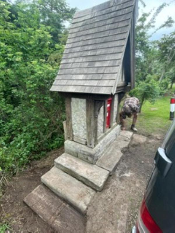 works carried out on post box in Radford