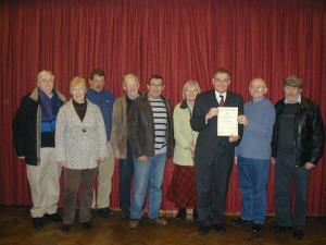 Council members receiving the Council's QPS Certificate in January 2009