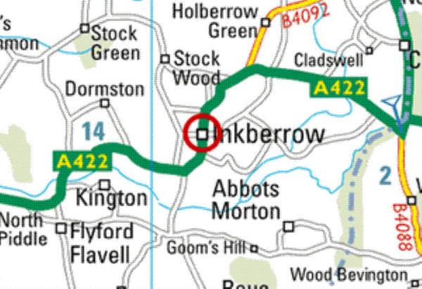 Map of Inkberrow