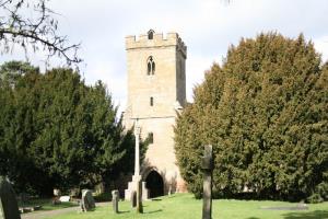 The tower of St Mary's Church, Hampton Lovett