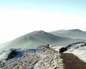 Malvern Hills with a light dusting of snow