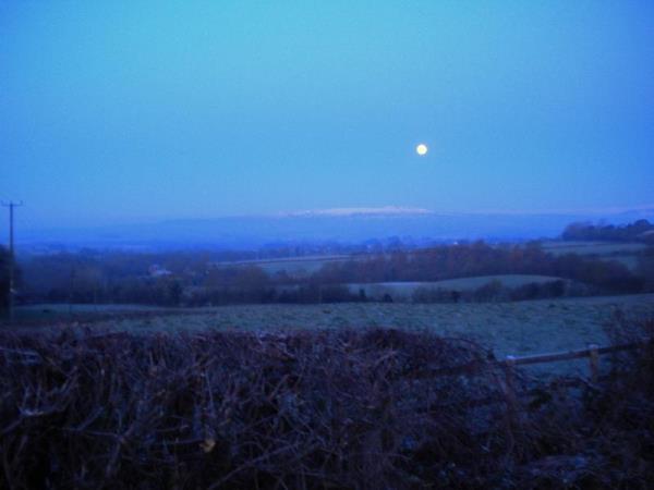 Blue moon over Clee Hill