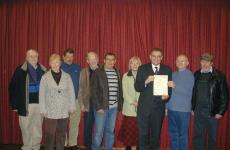 Council members receiving the Council's QPS Certificate in January 2009