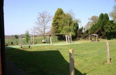 The Play Area is next to the Village Hall