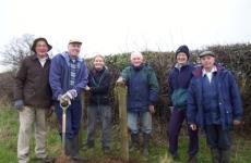Thanks to the willing volunteers pictured the village footpaths have been improved and made more accessible